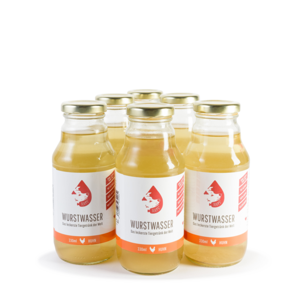 Slups Wurstwasser® Hundegetränk Huhn 6 x 330 ml
