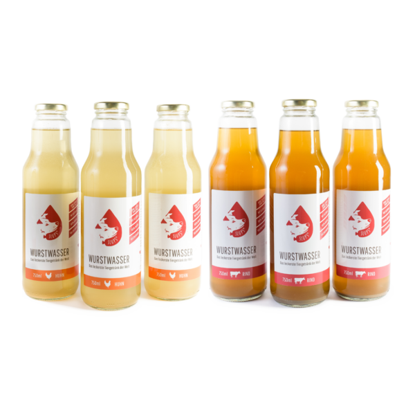 Slups Wurstwasser® Hundegetränk Huhn Rind je 3 x 750 ml